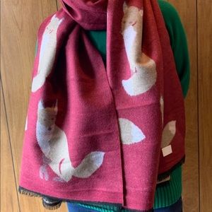 Brand New!! Cozy Assorted Fox Scraves in Burgundy